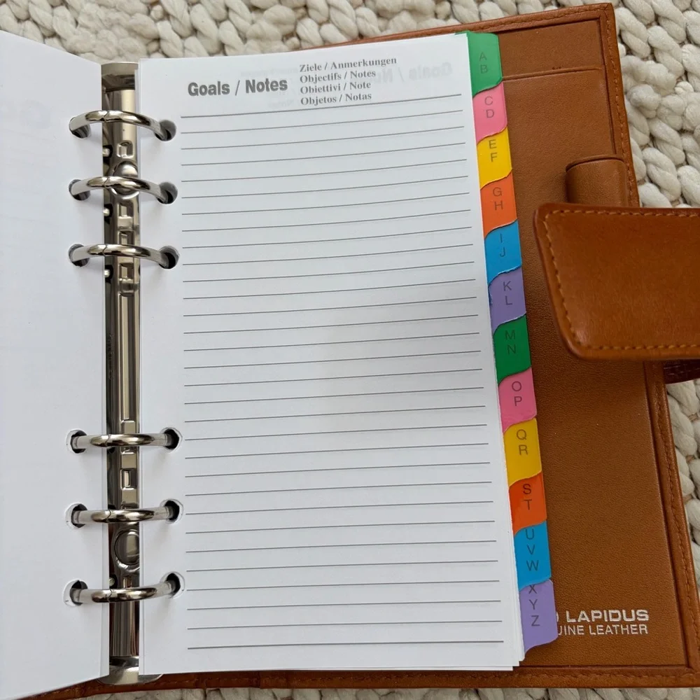 Vintage TED LAPIDUS Designer Genuine Leather Organizer Planner NEW NWOT